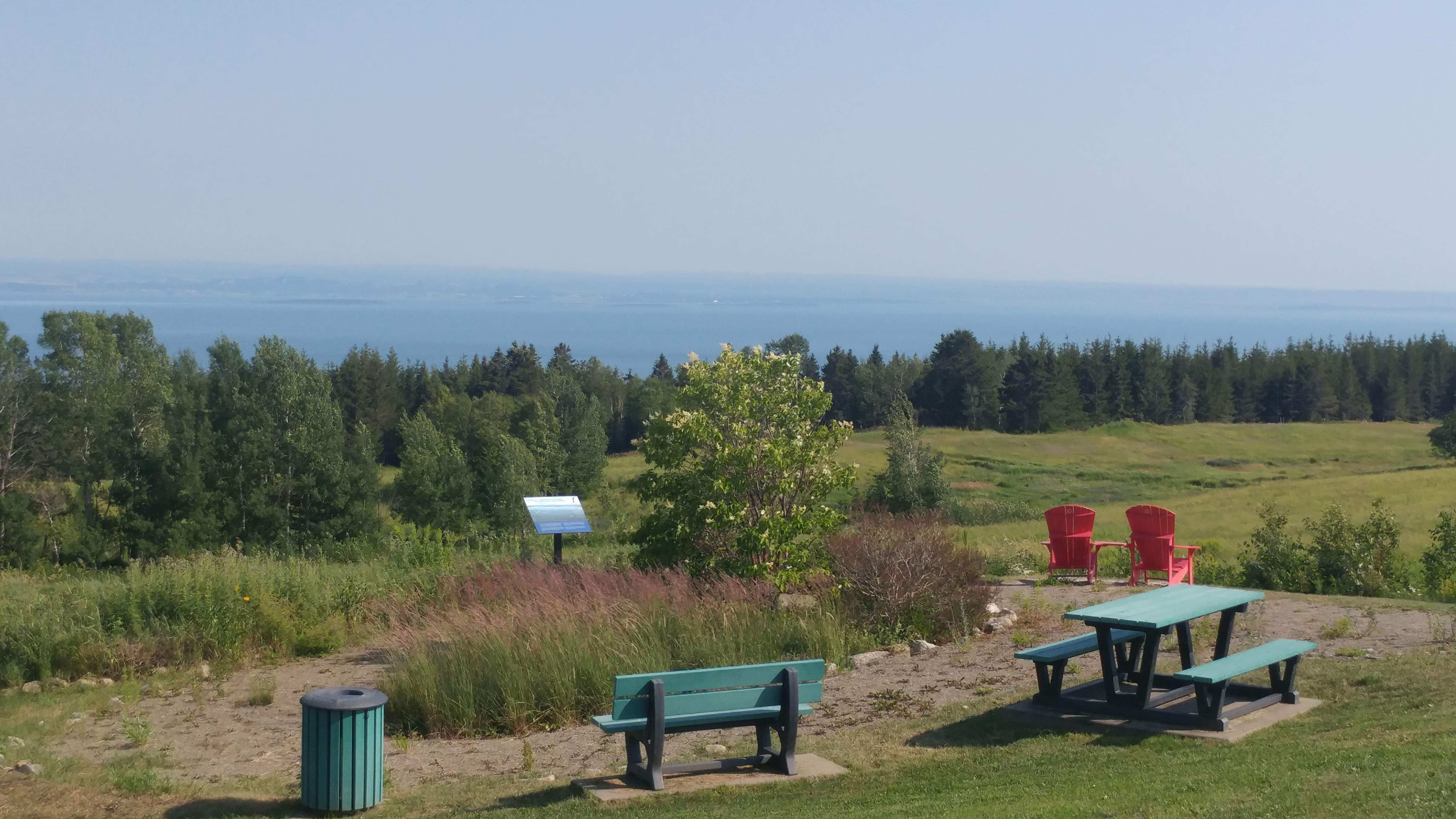 halte avec panorama sur la mer